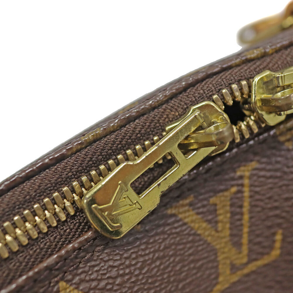 Louis Vuitton Alma Handbag Leather Monogram Brown